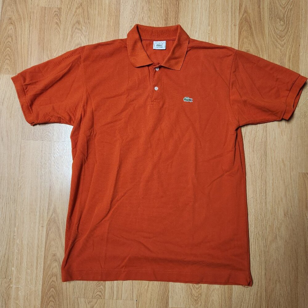 Lacoste polo shirt men sz 8 XL red France vintage
